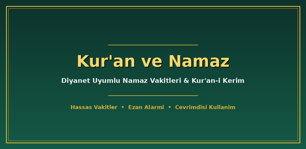 Kuran ve Namaz Tanıtım Banner