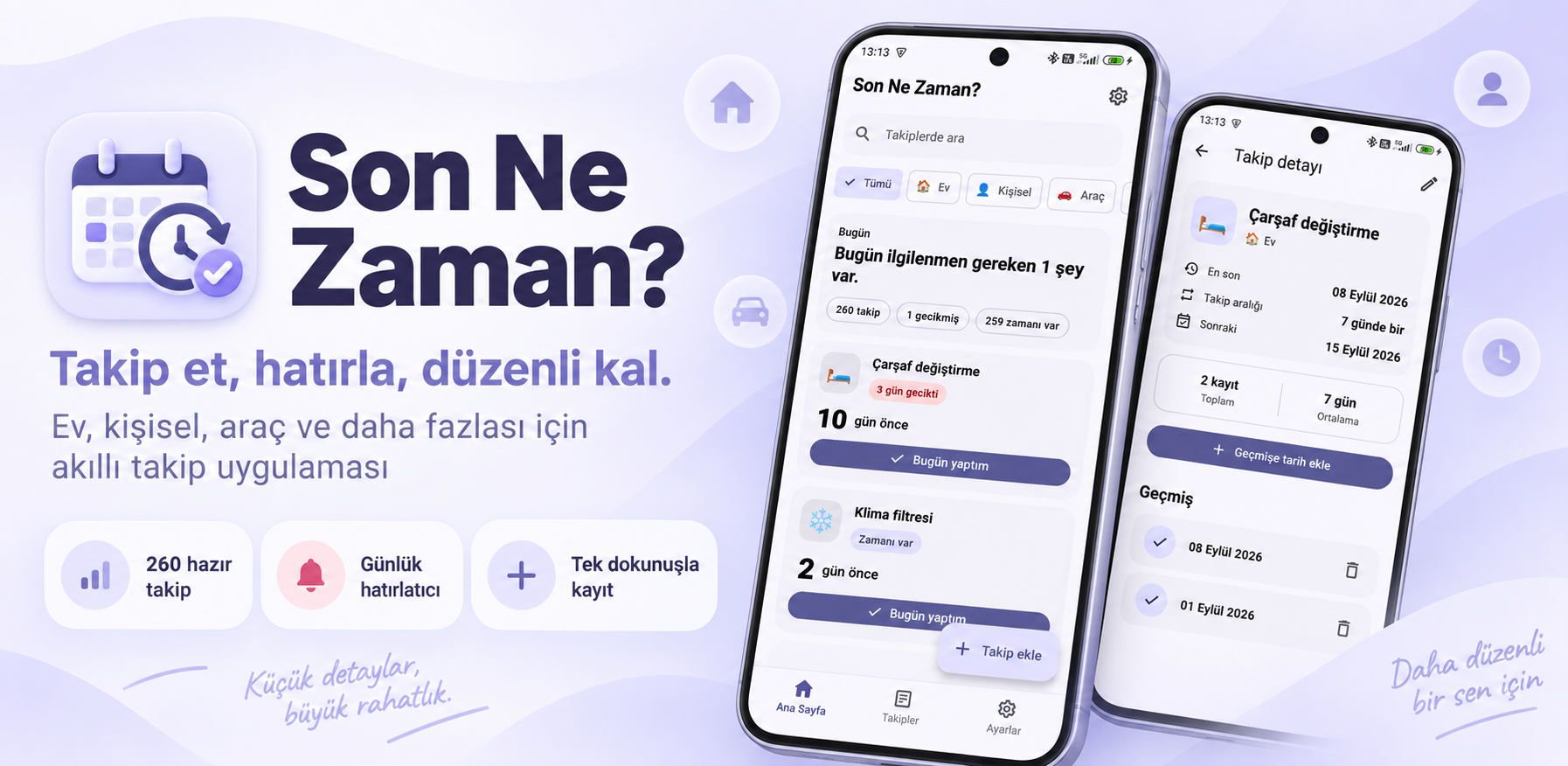 Son Ne Zaman? uygulama tanıtım bannerı